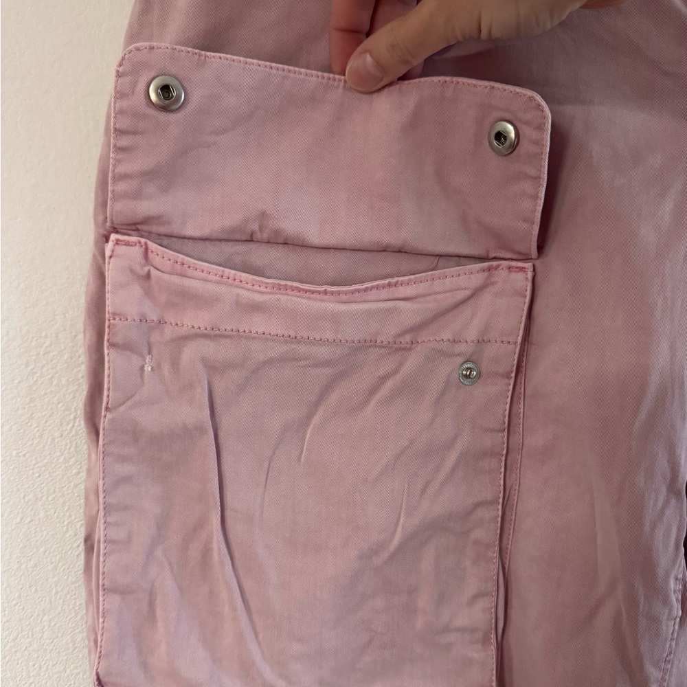 Abercrombie & Fitch Garment Dyed Pink Cargo Pant 31 12R - Picture 3 of 6